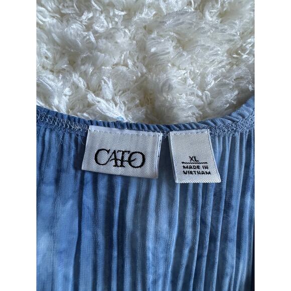 Cato Womens Y2K Babydoll Top Water Fairy Grunge Blue 90s Whimsy Tank Extra Large - Picture 2 of 6